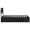 vidaXL Bettrahmen Schwarz 75 x 190 cm Massives Kiefernholz