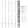 vidaXL Zaun mit Pfosten Silber 1.6 x 25 m Stahl