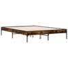 vidaXL Bettgestell R&auml;uchereiche 120x200 cm Holzwerkstoff und Metall