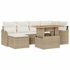 vidaXL Garten-Sofa-Set 7 stk. Beige und Creme