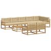 vidaXL Outdoor-Sofagarnitur 9 stk. 8-Sitzer Wei&szlig; und Beige Polyester