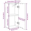 vidaXL Wandschrank Schwarze Eiche 32 x 20 x 67 cm Holzwerkstoff