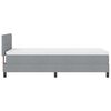vidaXL Boxspringbett mit Matratze Hellgrau 80 x 200 cm Stoff