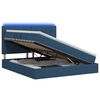 vidaXL LED-Speicherbett mit Matratze Blau 160 x 200 cm Stoff