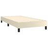 vidaXL Boxspringbettgestell Creme 90x200 cm Kunstleder