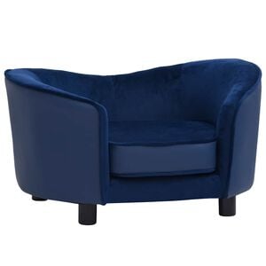 vidaXL Hundesofa Blau 69x49x40 cm Pl&uuml;sch und Kunstleder