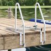 vidaXL 3-Stufen Dockleiter Silber 58 x 77 x 144 cm Aluminium