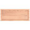 vidaXL Tischplatte Hellbraun 100x40x(2-6)cm Massivholz Eiche Behandelt