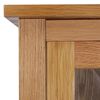 vidaXL B&uuml;cherschrank mit 4 T&uuml;ren 90x35x200 cm Eiche Massivholz & Glas