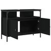 vidaXL Waschbeckenunterschrank Schwarz 80x30x60 cm Holzwerkstoff