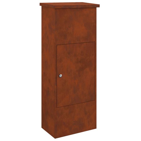 vidaXL Paketdrop-Box Rostig 44,5 x 29 x 110,5 cm Wetterfeststahl