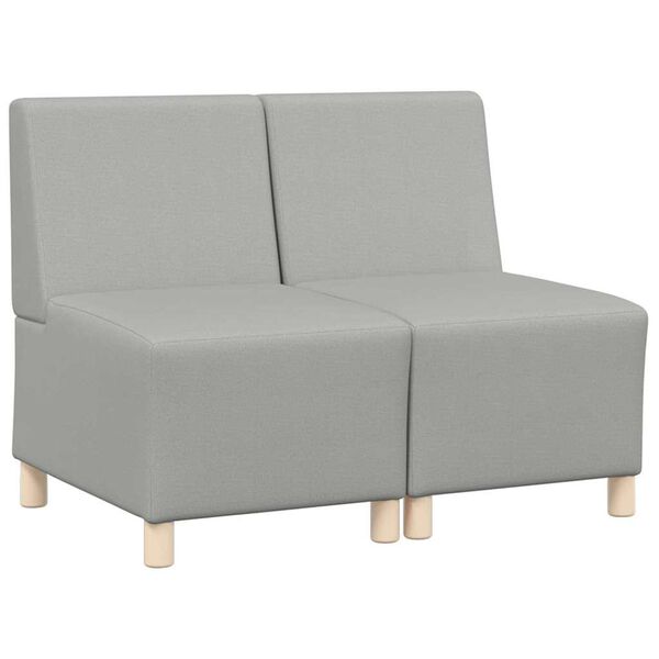 vidaXL Modulares Armfreies Sofa 2 pcs Wolkengrau 55 x 74 x 82 cm Stoff