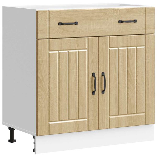vidaXL K&uuml;chen-Unterschrank Lucca Sonoma-Eiche Holzwerkstoff