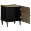 vidaXL Nachttisch Hellgrau 40x33x46 cm Massivholz Mango