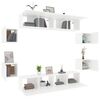 vidaXL 8-tlg. TV-Schrank-Set Wei&szlig; Holzwerkstoff