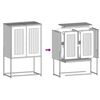 vidaXL Highboard Schwarz 68x39x107 cm Stahl