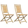 vidaXL Gartenst&uuml;hle 2 Stk. Klappbar 46x66x99 cm Bambus