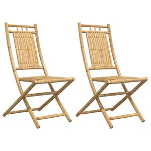 vidaXL Klappst&uuml;hle, 2 St&uuml;ck, 46 x 66 x 99 cm, Bambus