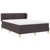 vidaXL Boxspringbett mit Matratze Dunkelbraun 160 x 200 cm Stoff