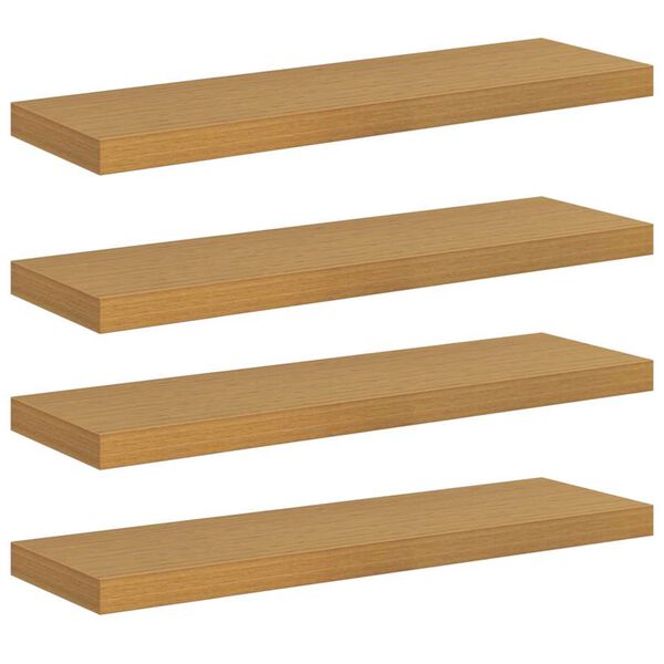 vidaXL Wandregal 4 pcs Beige 90 x 23,5 x 4 cm Holzwerkstoff
