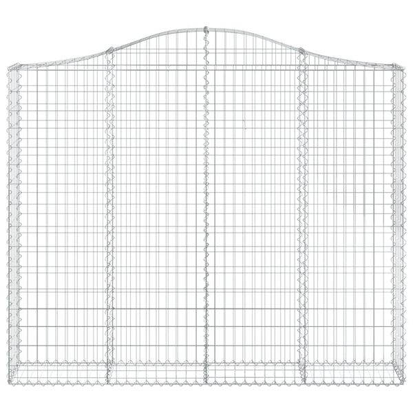 vidaXL Gabionen mit Hochbogen 13 Stk 200x30x160/180cm Verzinktes Eisen
