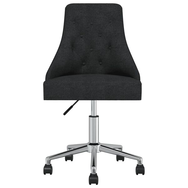 vidaXL Esszimmerstuhl Drehbar Schwarz Stoff
