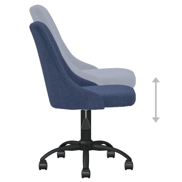 vidaXL B&uuml;rostuhl Drehbar Blau Stoff