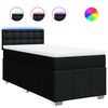 vidaXL Boxspringbett mit Matratze Schwarz 90x200 cm Stoff