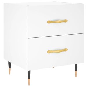 vidaXL Nachttisch Wei&szlig; 40x35x47,5 cm Holzwerkstoff
