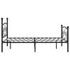 vidaXL Bettgestell mit Lattenrost Schwarz Metall 160 &times; 200 cm