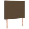 vidaXL Boxspringbett mit Matratze & LED Dunkelbraun 90x190 cm Stoff