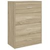 vidaXL Sideboards 2 Stk. Sonoma-Eiche 60x31x84 cm Holzwerkstoff