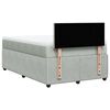 vidaXL Boxspringbett mit Matratze Hellgrau 120x190 cm Samt