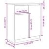 vidaXL Sideboard mit Schublade Wei&szlig; 71x35x84 cm Holzwerkstoff