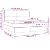 vidaXL Boxspringbett mit Matratze Dunkelblau 160x200 cm Samt