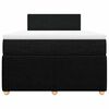 vidaXL Boxspringbett mit Matratze Schwarz 120x190 cm Stoff