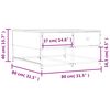 vidaXL Couchtisch Sonoma-Eiche 80x80x40 cm Holzwerkstoff