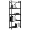 vidaXL B&uuml;cherregal Schwarz Eichen-Optik 60 x 30 x 155 cm Holzwerkstoff