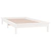 vidaXL Massivholzbett mit LEDs Wei&szlig; 75x190 cm