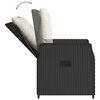 vidaXL 3-tlg. Bistro-Set mit Kissen Schwarz Poly Rattan