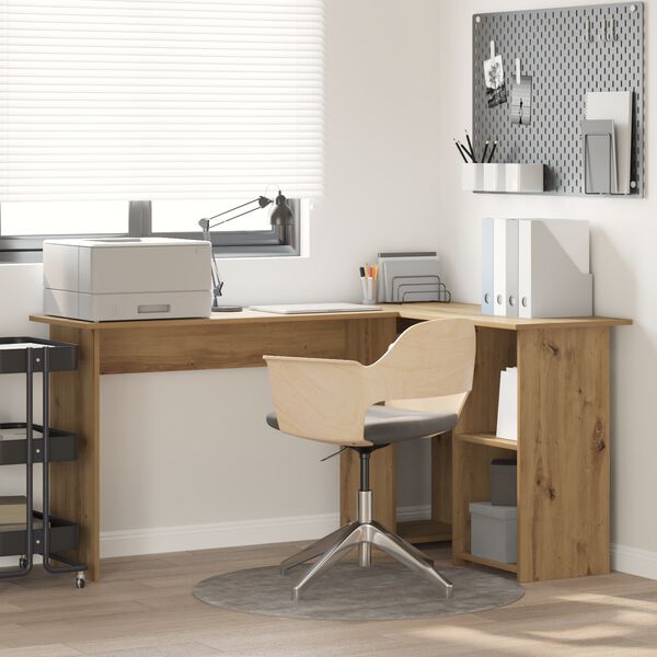 vidaXL Schreibtisch Artisan-Eiche 142 x 102 x 73 cm Holzwerkstoff
