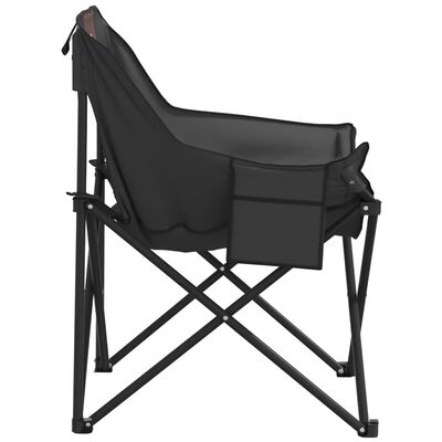 vidaXL Campingstühle 2 Stk. mit Tasche Klappbar Schwarz