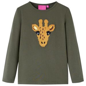 vidaXL Kinder-Langarmshirt Khaki 104