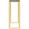 vidaXL Konsolentisch Golden 70x30x70 cm Edelstahl und Glas