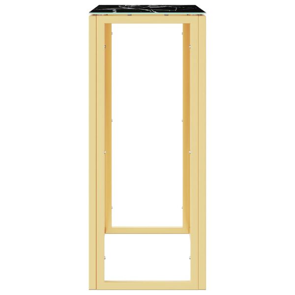 vidaXL Konsolentisch Golden 70x30x70 cm Edelstahl und Glas