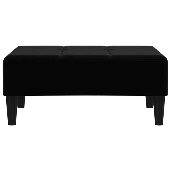 vidaXL Fu&szlig;hocker Schwarz 78x56x32 cm Samt