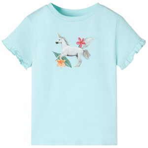 vidaXL Kinder-Kurzarmshirt Hellblau 104