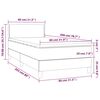 vidaXL Boxspringbett mit Matratze & LED Schwarz 80x200 cm Stoff