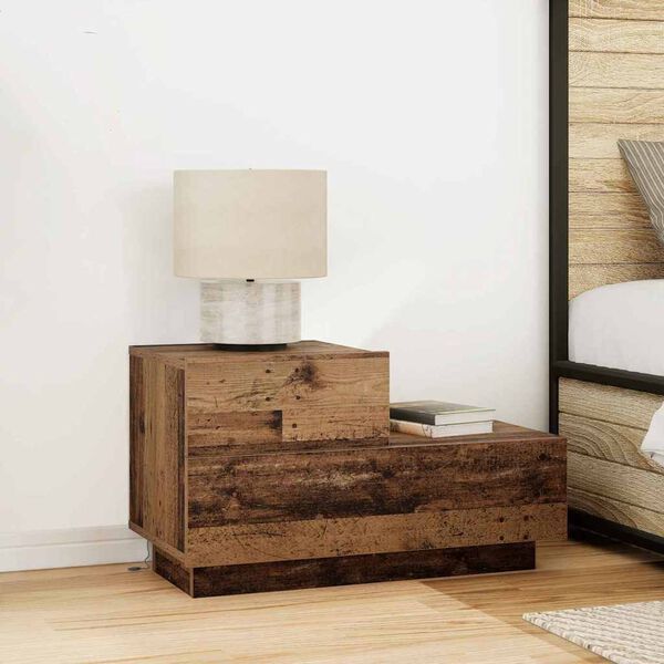 vidaXL Nachttisch Altholz 70 x 36 x 40,5 cm Holzwerkstoff