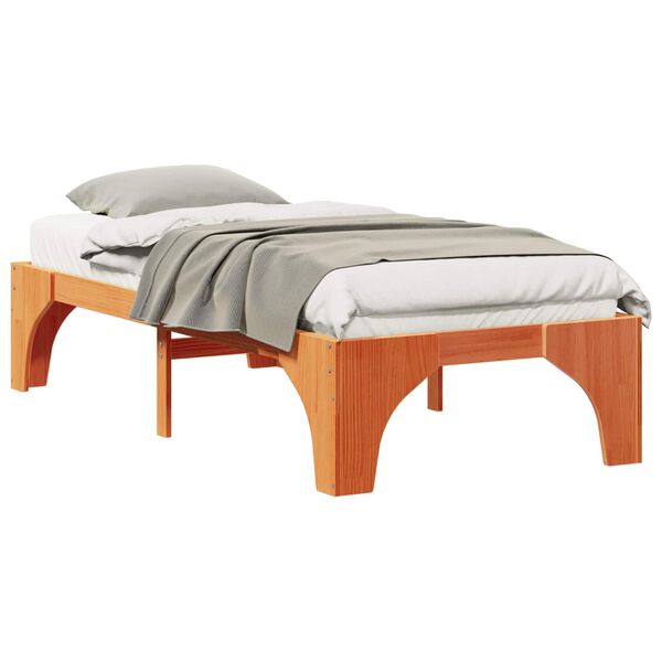 vidaXL Bettrahmen Braun 80 x 200 cm Massives Kiefernholz